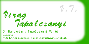 virag tapolcsanyi business card