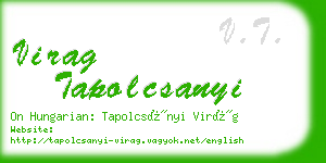 virag tapolcsanyi business card